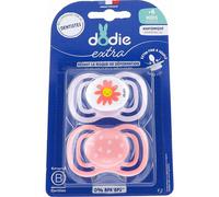 Dodie Extra Sucette Anatomique +6M F2 Nature Rose 2 uts