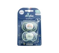Dodie Extra Sucette Anatomique +18M F8 Fine Jour Nuit 2 Unités