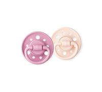 Dodie Sucettes Gaia Rondes Caoutchouc 0-6m Rose 2 unités