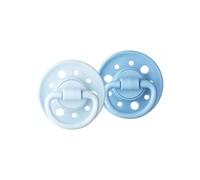 Dodie Sucettes rondes caoutchouc Gaïa 0-6 mois Bleu Lot de 2