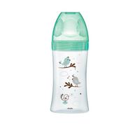 Dodie Biberon Initiation+ Verre Anti Coliques 0-6 Mois Tétine Ronde Débit 2 Vert Oiseaux 270ml