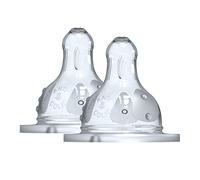 Dodie Tétine Initiation+ Col large 0-6 mois Silicone Débit 1 2 pièces