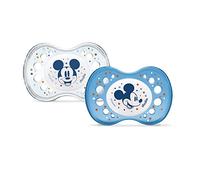 DODIE Lot de 2 Sucettes Anatomiques Nuit - + 18 Mois - Sans BPA, Résistante - Mickey