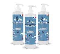 DODIE Lot de 3 Eaux Nettoyantes 3 en 1 (3 x 500 mL) - Nettoyant Visage, Corps et Siège - 98% d’ingrédients d’origine naturelle, Hypoallergénique - Dès la naissance