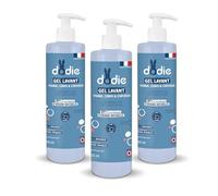 DODIE Lot de 3 Gels Lavants 3 en 1 (3 x 500 mL) - Nettoyant Visage, Corps et Cheveux - 92% d’ingrédients d’origine naturelle, Hypoallergénique - Dès la naissance