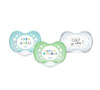 DODIE Lot de 3 Sucettes Anatomiques ESSENTIEL JOUR/NUIT +18 mois VERT