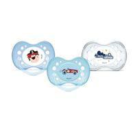 DODIE Lot de 3 Sucettes Anatomiques ESSENTIEL JOUR/NUIT +6 mois BLEU