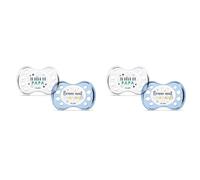 Dodie Lot de 4 sucettes Anatomiques +6 mois NUIT Je rêve/Doux rêves - Sans BPA, Résistante - Modèle avec coloris Aléatoire