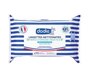 Dodie Lot de 7 paquets de Lingettes à l'eau 7x60 - Visage, Corps & Siège - Fibres d'origine végétale - Dès la naissance