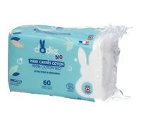 Dodie Carrés coton bio Maxi – 60 unités