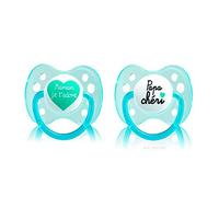 Dodie Sucette Anatomique 0-6 Mois "Message" Silicone Sans Anneau x2