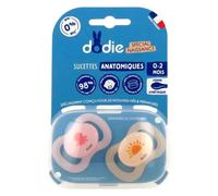 Dodie Sucette Anatomique 0 à 2 mois Newborn Motif Pieuvre Soleil N1 lot de 2