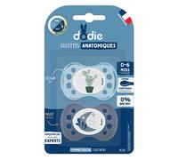 Dodie Sucette Anatomique 0 à 6 mois A30 Jour et Nuit X2