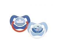 Dodie Sucette Physiologique +6m Bateau et Baleine Lot de 2