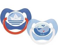 Dodie Sucette Physiologique +6m Bateau et Baleine Lot de 2