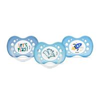 DODIE, Sucettes Anatomiques Jour et Nuit, Tetine pour bébé, +18 mois, Sans BPA, Résistante, Bleu, Garçon, Lot de 3 dont 1 phosphorecente