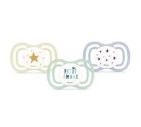 DODIE Sucettes Anatomiques EXTRA, Tetine pour bébé, 0-6 mois, Jour et Nuit, Lot de 3