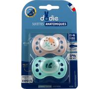 Dodie Sucettes Anatomiques Jour Nuit 0-6M A30 2 Unités