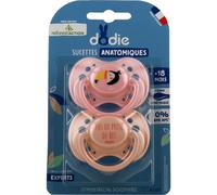 Parapharmacie > Bébé & Maman > Accessoires bébé > Sucettes et attache-sucettes Dodie Sucettes Anatomiques +18 Mois x 2 - Sucettes et attache-sucettes - Pharmacie en ligne LaSante.net