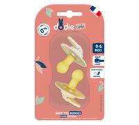 Dodie Sucettes Caoutchouc Gaia 0 à 6 mois Grain de sable C5 Lot de 2