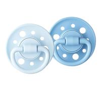 Dodie Gaia Pack Sucettes Rondes Caoutchouc 0-6m Bleu 2 Unités