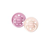 DODIE Sucettes Rondes GAÏA, tetine pour bébé, 0-6 mois, Rose, Lot de 2