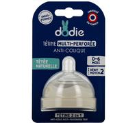Dodie Tétine Multi-Perforée Anti-Colique Débit 2 0-6M 1 Unité