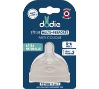 Dodie Tétine Multi-Perforée Anti-Colique Débit 2 Bébés 0-6 Mois 1 Pièce