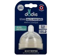 Dodie Tétine multi-perforée anti-colique Débit 2 0-6M 1 unité