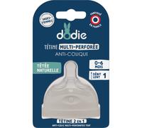 Dodie Tétine Multi-Perforée Anti-Colique Débit Lent 1 0-6 Mois 1 Pièce