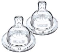 Dodie Tétine Sensation+ En Silicone Plate Col Large 0-6 Mois Débit 2 Pièces 2
