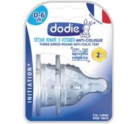 Dodie Tétine Ronde 3 Vitesses Débit 2 Anti-Colique x 2 - Tétines - Pharmacie en ligne LaSante.net