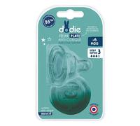 Dodie Tétine plate Anti-colique Sensation+ Débit 3 Transparent 6+ mois