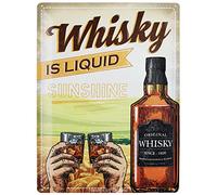 DODINO Plaque en Métal 30x40cm WHISKY - en métal, Design Retro pour la décoration, Pour tous les propriétaires de bar ou de pub