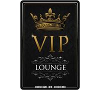 DODINO Plaque en tôle - 20 x 30 cm - VIP LOUNGE - Décoration de jardin - Vintage - Idée cadeau pour personnes spéciales