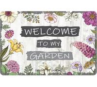 DODINO Plaque métallique WELCOME TO MY GARDEN 20x30cm , erbes métal Bar Maison Cuisine Jardin Ferme Décoration Murale Cadeau