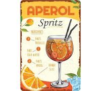 DODINO Plaque murale vintage APEROL SPRITZ, 20x30cm, pour café, bar, maison