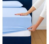 DODO - 2 en 1 Drap Housse & Alèse Imperméable - 160x200cm - Givre | Jersey Coton 120 gr/m² + Polyuréthane 20gr/m² - Bonnet extensible 30/40cm - Lavable 60°C