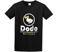 Dodo Airlines Crossing The Animal Kingdom Blue Game Cotton Mens T-Shirt Black Manches Courtes(Small)