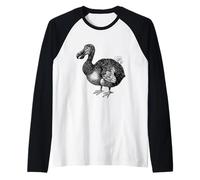 Dodo Bird Chemise d'ornithologie noire pour dessin d'ornithologie Manche Raglan