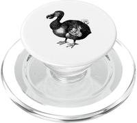 Dodo Bird Ornithologie Dessin au trait Noir Oiseau drôle PopSockets PopGrip pour MagSafe
