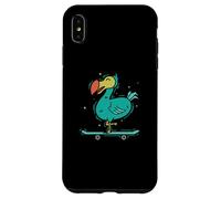 Dodo chevauchant Un Oiseau en Skateboard Coque pour iPhone XS Max