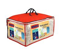 DODO - Couette 4 Saisons Ultra Douce 200x200 cm - Convient 1-2 Personnes - Tissu 100% Polyester - Garnissage Synthétique 100% Polyester Fibre Volupt'Air - Toucher Peau de Pêche - Lavable à 40°C