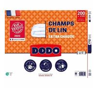 DODO Couette CHAMPS DE LIN 200x200 cm Chaude 450 g/m² 1-2 personne Anti-acariens Antibactériens