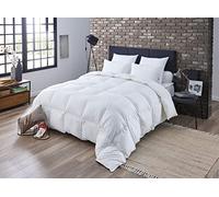 DODO - Couette Chaude Helsinki 140 x 190 cm - Duvet & Plumettes | Enveloppe 100% Percale de Coton - Lit 1 ou 2 Personnes - Piquage Carreaux - Finition Passepoil - Lavable 40°C