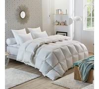 DODO - Couette Chaude Naturelle 220x240 cm - pour Lit 2 Personnes - Anti-Acariens - Tissu 100% Coton Percale Satinée - Garnissage 50% Duvet de Canard, 50% Plumettes - Lavable en Machine à 40°C
