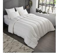 DODO - Couette Tempérée Micro Respirante 240x260 cm - pour Lit 2 Personnes - Enveloppe 100% Polyester Microfibre - Garnissage Fibre Recyclée MicroRespi - Lavable à 40°C