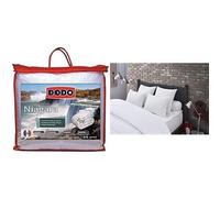 DODO Couette Niagara Anti-ACARIENS TEMPÉRÉE & Oreiller MAXICONFORT Thermolite Ultra - Moelleux - 60 x 60 cm, Blanc