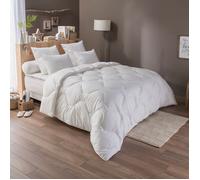 DODO - Couette 4 Saisons Protection Active 220x240 cm - 2 Couettes Incluses - pour Lit 2 Personnes - Anti-Acariens Proneem Végétal - 50% Coton, 50% Polyester - Garnissage Synthétique - Lavable à 40°C