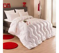 DODO | Couette Tempérée 240x260 I 70% Duvet d'oie Neuf I pour Lit 2 Personnes I Gonflant Naturel et Chaleur Légère I Enveloppe Percale 100% Coton Anti-Acariens I Fabriquée en France